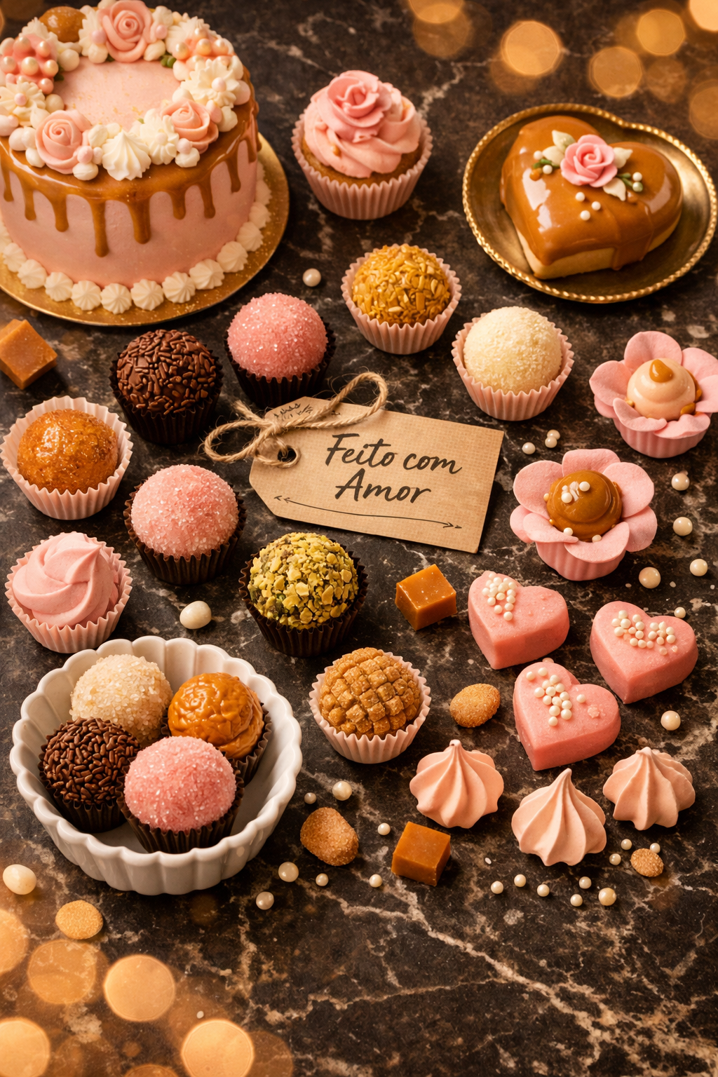 Seleção de doces artesanais da Doceria Encantada